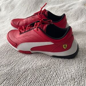 Puma Ferrari Power Brake Sneakers Red White Size 7.5